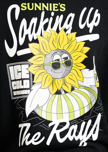 Lyle & Scott Hoodies Sunnies pool bar graphic pullover hoodie - jet black