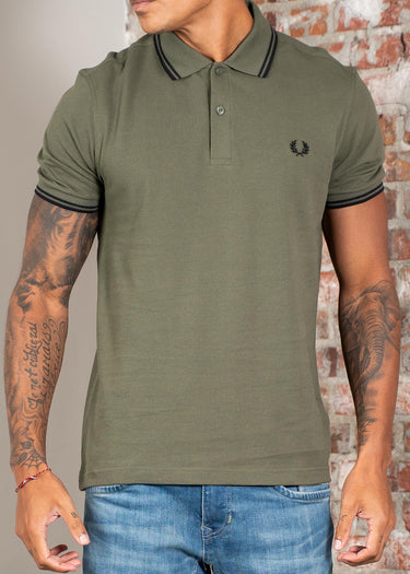 Fred Perry Polo's Twin tipped polo - laurel wreath green black