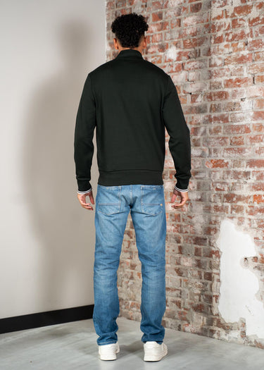 Fred Perry Truien Half zip sweatshirt - night green snow white