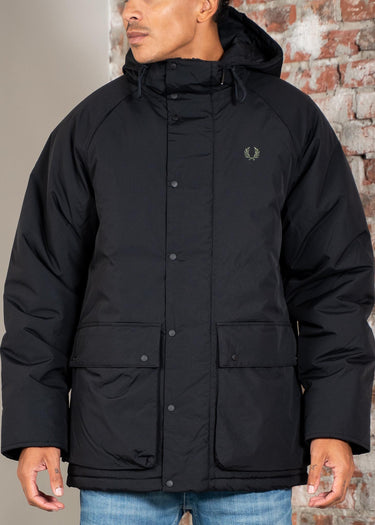 Fred Perry Jassen Padded zip through jacket - black