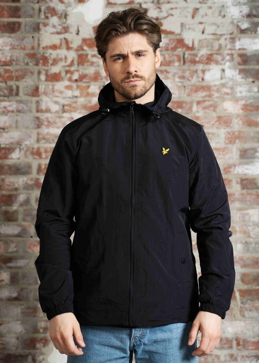 Lyle & Scott Jassen Zip through hooded jacket - jet black