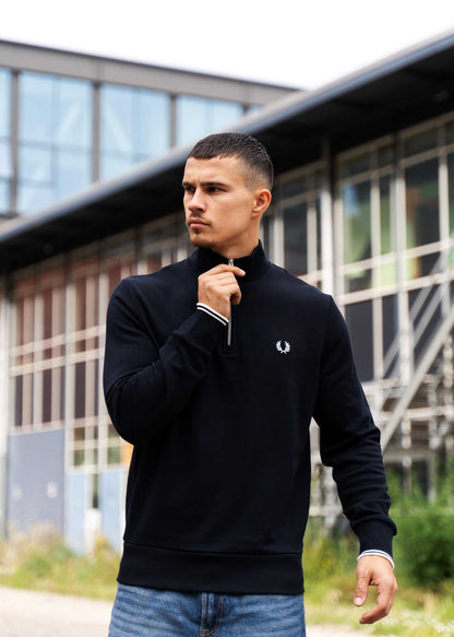 Fred Perry Truien  Half zip sweatshirt - navy 