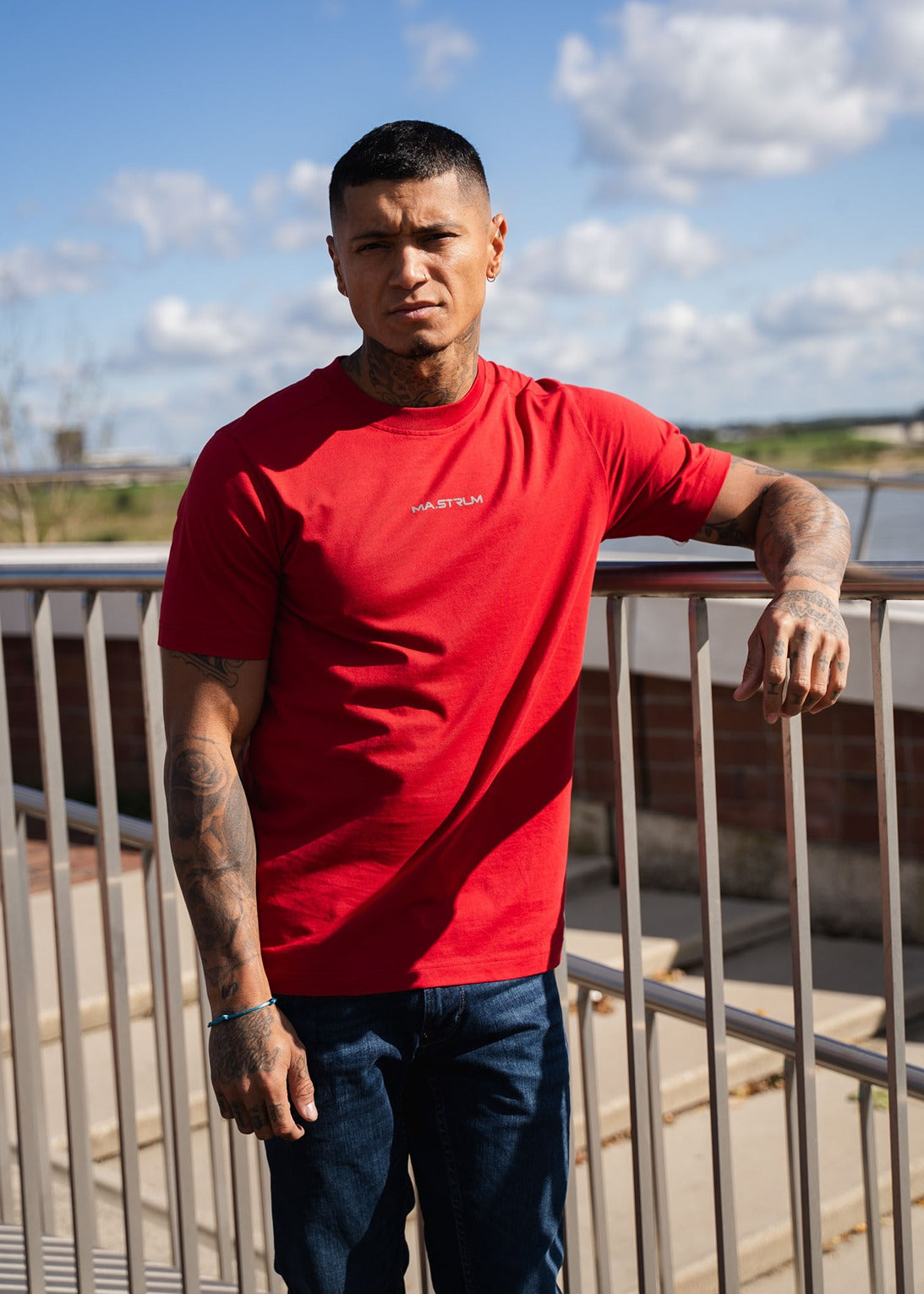 MA.Strum T-shirts  Mastrum printed tee - carmine 