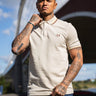 Fred Perry Polo's  Twin tipped fred perry shirt - oatmeal honeycomb whisky brown 