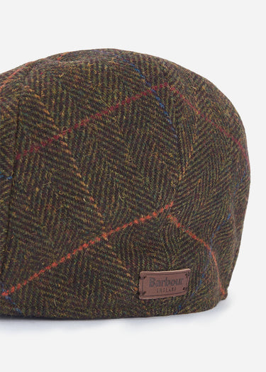 Barbour Petten Wilkin flat cap - olive herringbone