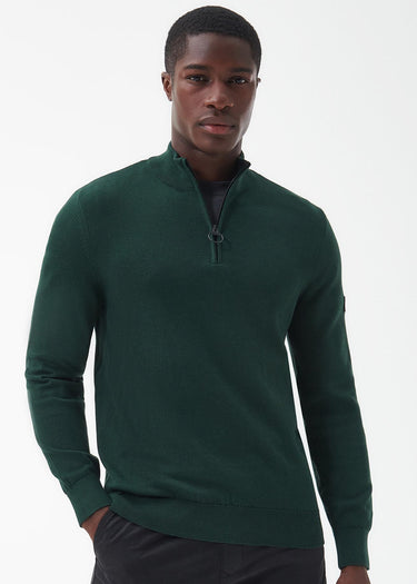 Barbour International Truien  Cotton half zip knit - pine grove 