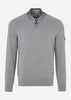 Barbour International Truien  Cotton half zip knit - anthracite marl 