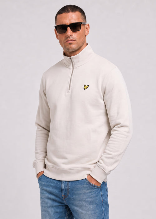 Loopback quarter zip sweat - cove