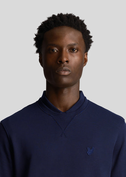 Lyle & Scott Truien  Tonal eagle crew neck sweatshirt - dark navy 