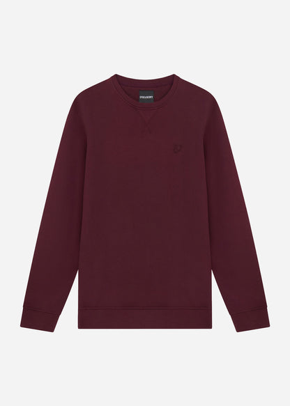 Lyle & Scott Truien  Tonal eagle crew neck sweatshirt - burgundy 