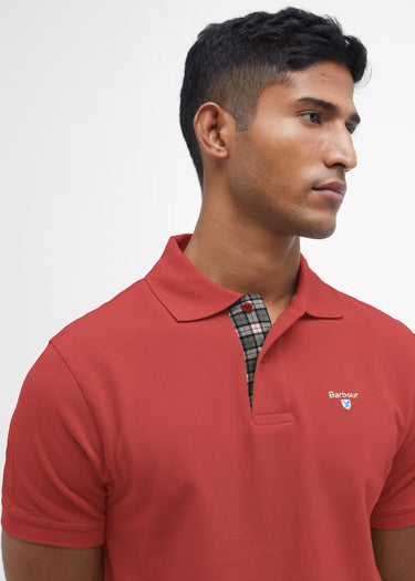 Barbour Polo's Barbour tartan pique polo shirt - red spice