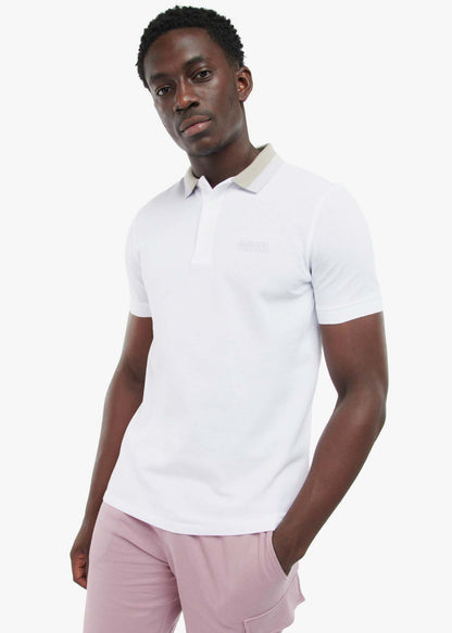 Barbour International Polo's  Ampere polo - white paloma thistle 