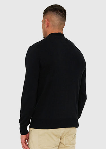 Marshall Artist Truien Siren knitted 1/4 zip - black