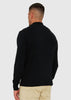 Marshall Artist Truien A Siren knitted 1/4 zip - black