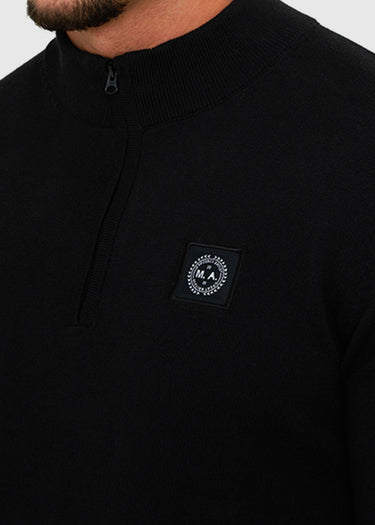 Marshall Artist Truien Siren knitted 1/4 zip - black