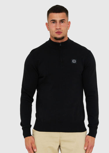 Marshall Artist Truien Siren knitted 1/4 zip - black