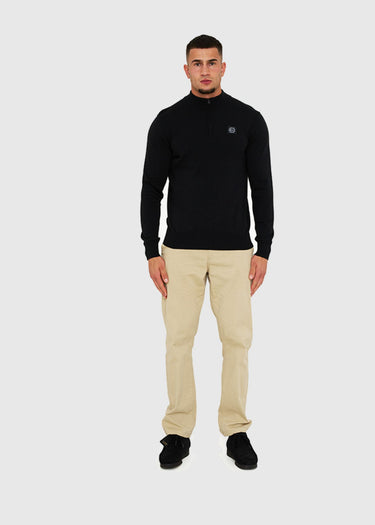 Marshall Artist Truien Siren knitted 1/4 zip - black