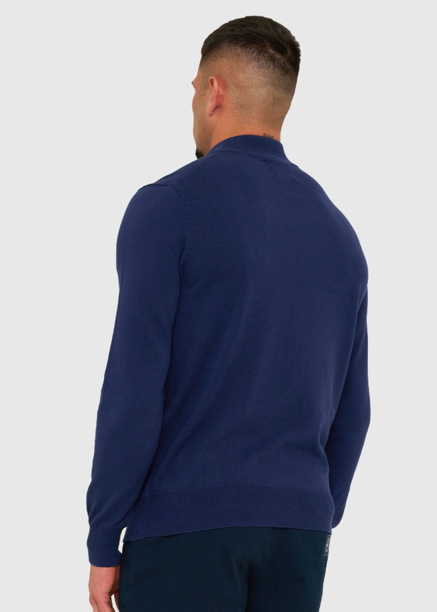 Marshall Artist Truien A Siren knitted 1/4 zip - navy