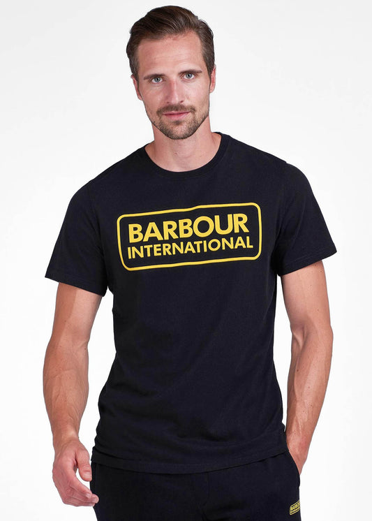 Barbour International T-shirts  Essential large logo tee - black 