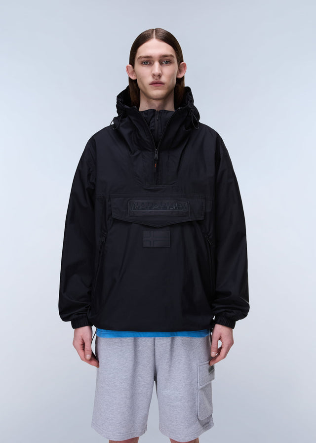 Napapijri Jassen Lightweight Packable Rainforest Overhead rf next Jacket - black beauty