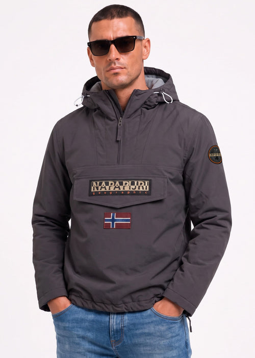 Rainforest winter 3 - dark grey solid