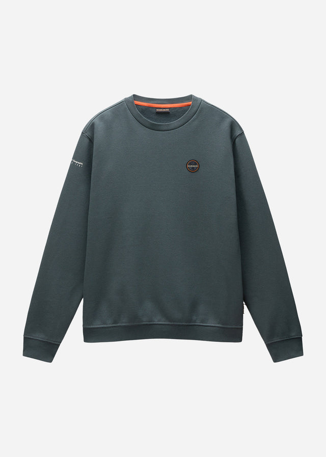 Napapijri Truien Badge crewneck sweater - green urban