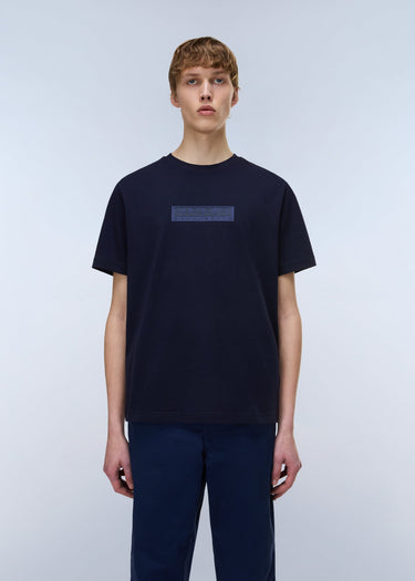 Napapijri T-shirts S box logo SS 1 - blu marine