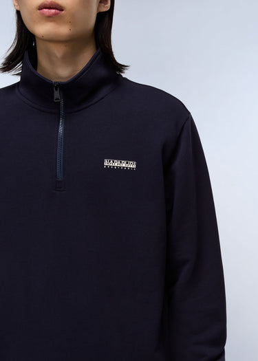 Napapijri Truien Small box quarter zip sweat - blue marine