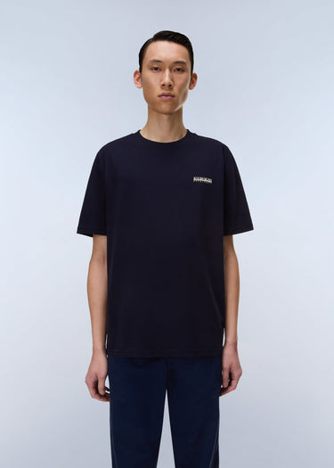 Napapijri T-shirts S small box ss - blu marine