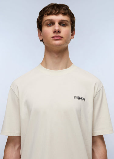 Napapijri T-shirts S small box ss - beige dimity