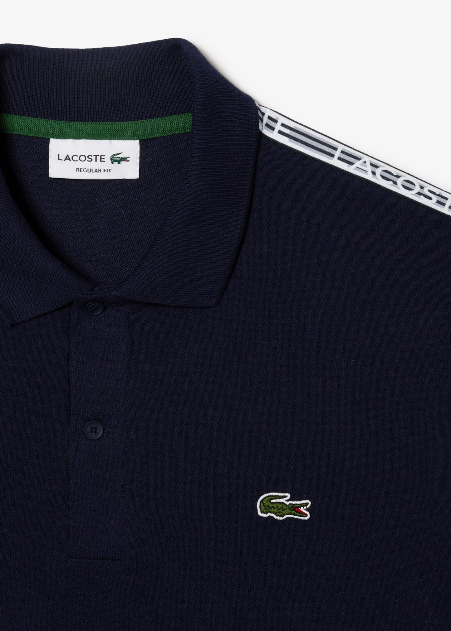 Lacoste Polo's  Contrast stripe polo - navy blue 