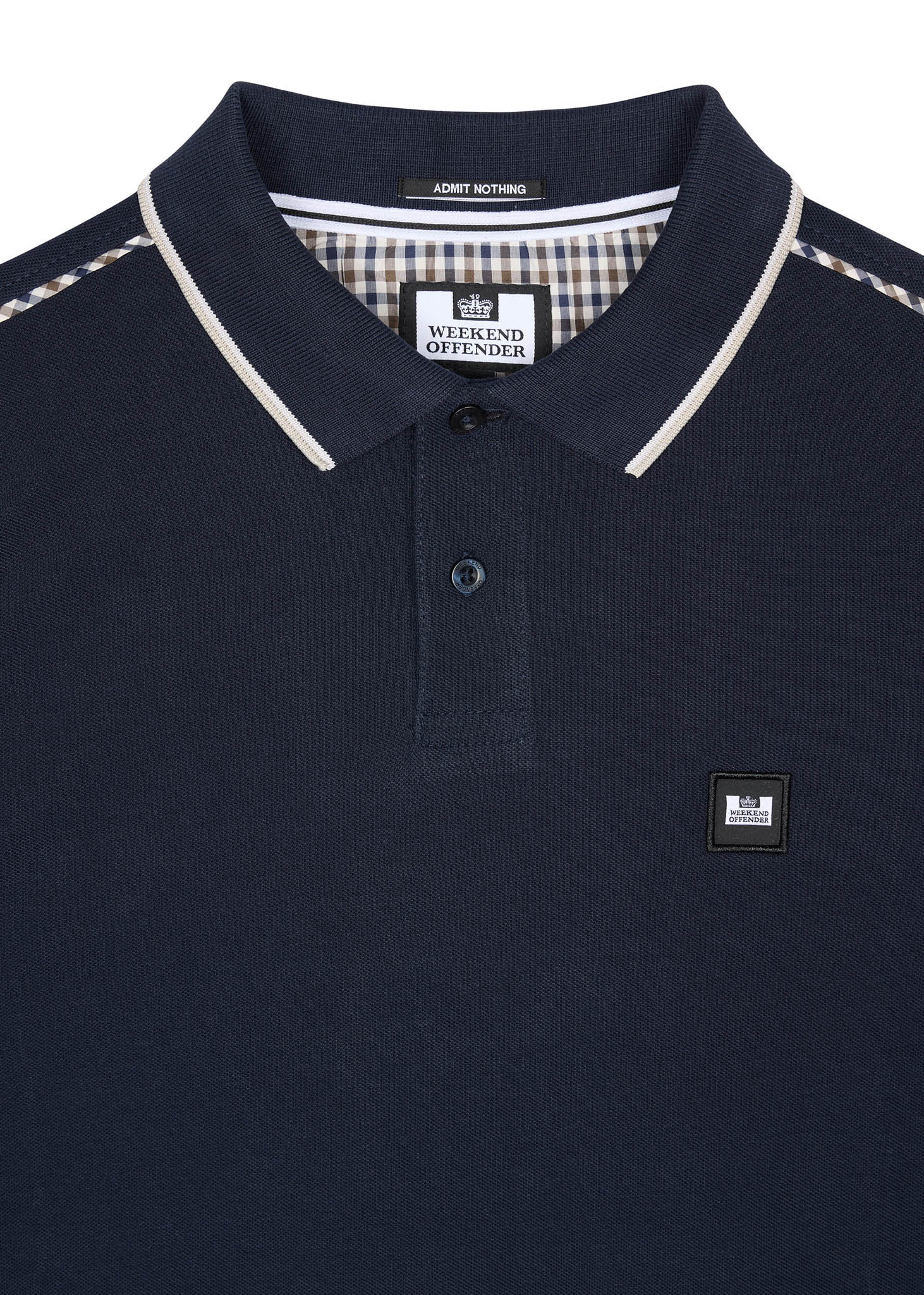 Weekend Offender Longsleeve Polo's  Carola - navy house check 