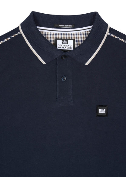 Weekend Offender Longsleeve Polo's  Carola - navy house check 