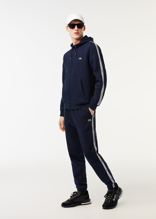 Lacoste Vesten  Contrast stripe zip through hoodie - navy blue 