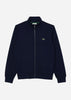 Lacoste Truien  Brushed fleece zip through sweater - Navy 