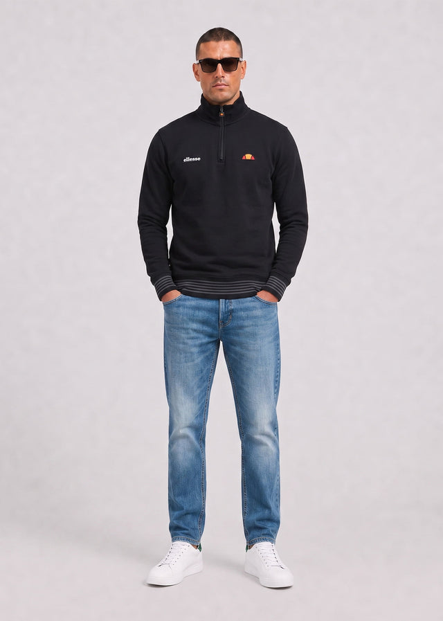 Ellesse Truien Verazo quarter zip top - black
