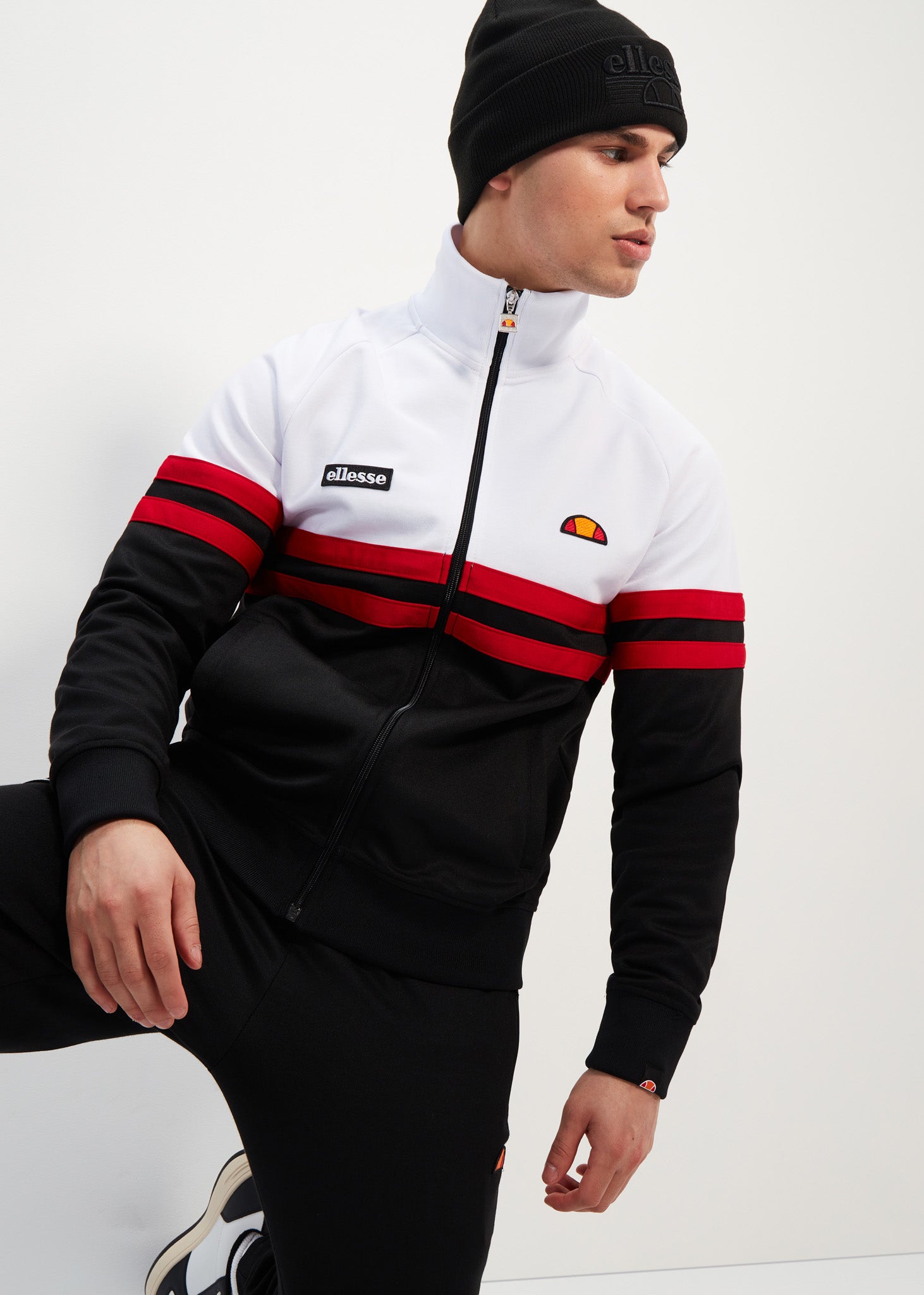 Ellesse Vesten  Rimini track top - white black 