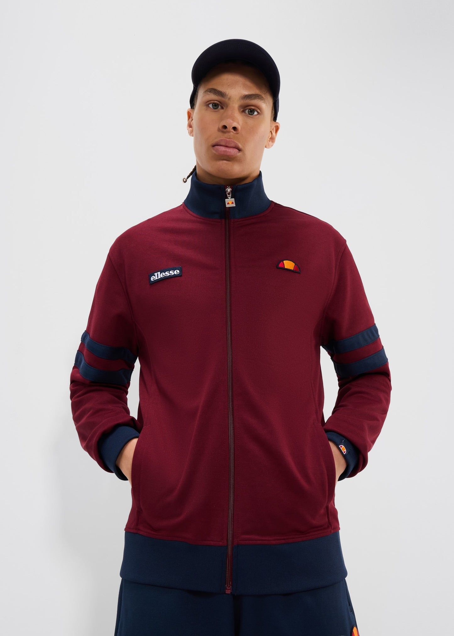 Ellesse Vesten  Roma track top - burgundy 