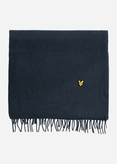 Lyle & Scott Sjaals Plain lambswool scarf - dark navy
