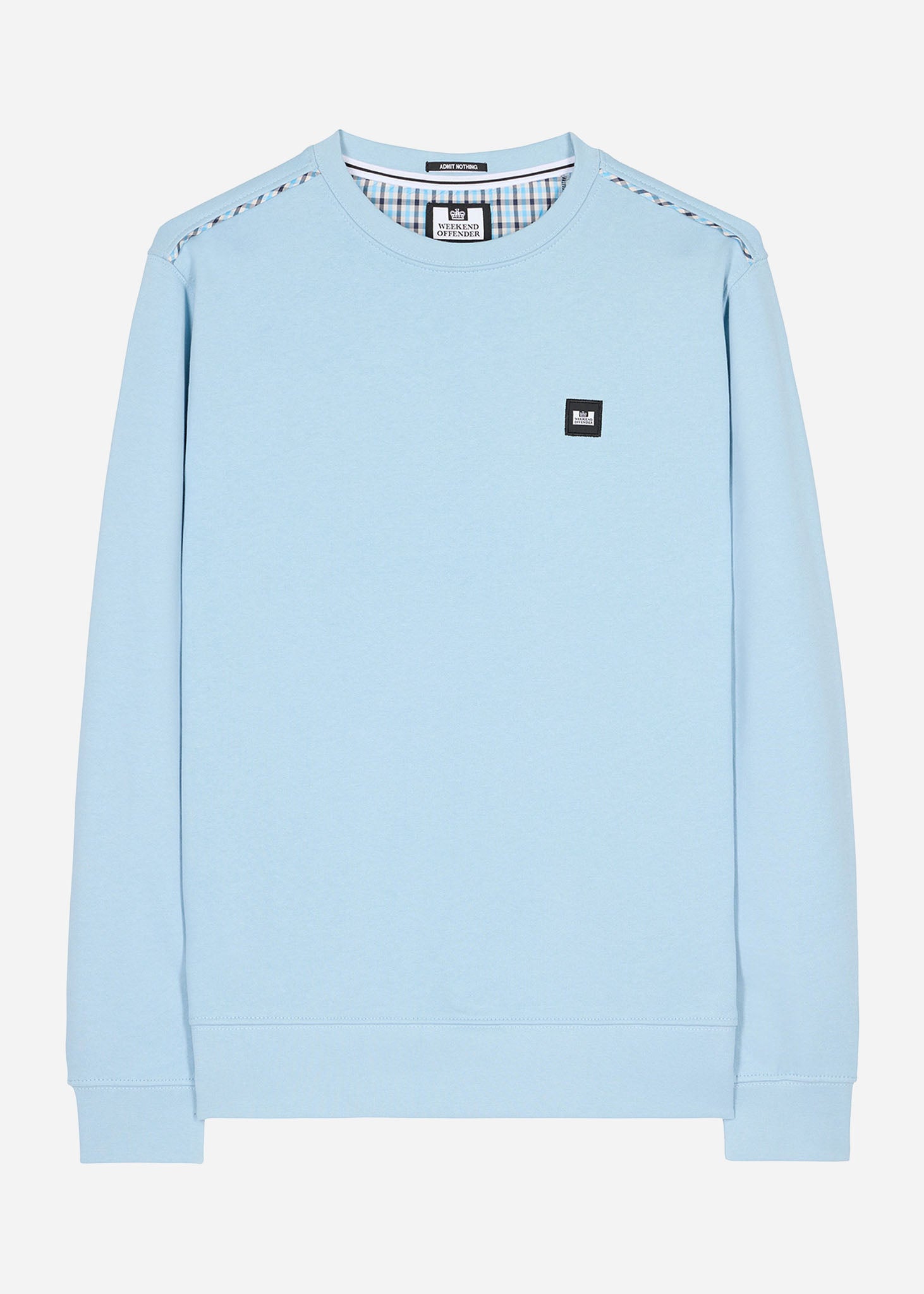 Weekend Offender Truien  Vega - winter sky blue house check 