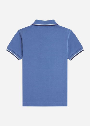 Fred Perry Polo's Twin tipped fred perry shirt - ace blue snow white tennis blue