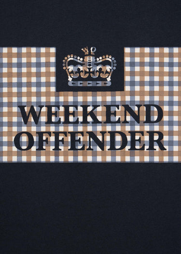 Weekend Offender T-shirts Shevchenko - navy mid house check