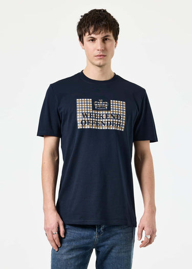Weekend Offender T-shirts Shevchenko - navy mid house check