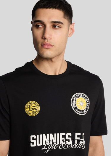 Lyle & Scott T-shirts Sunnies fc graphic t-shirt - jet black
