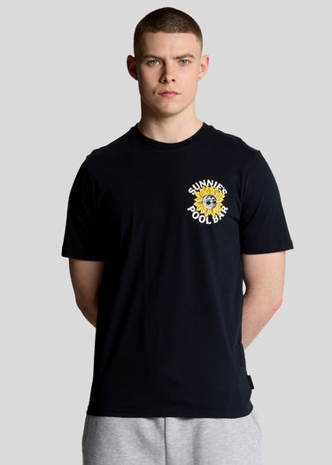 Lyle & Scott T-shirts Sunnies pool bar graphic t-shirt - dark navy