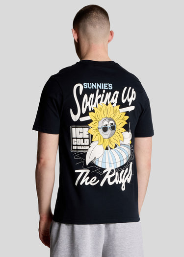 Lyle & Scott T-shirts Sunnies pool bar graphic t-shirt - dark navy