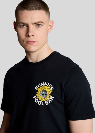 Lyle & Scott T-shirts Sunnies pool bar graphic t-shirt - dark navy