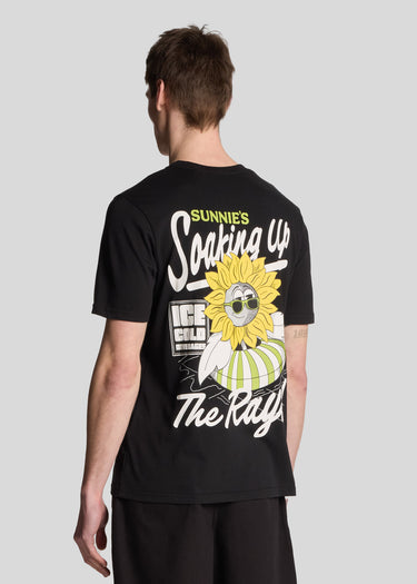 Lyle & Scott T-shirts Sunnies pool bar graphic t-shirt - jet black