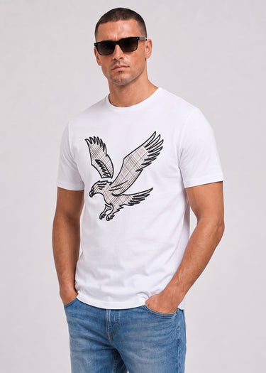 Lyle & Scott T-shirts Check eagle t-shirt - white