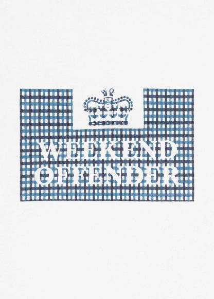 Weekend Offender T-shirts  Dygas - white blue house check 